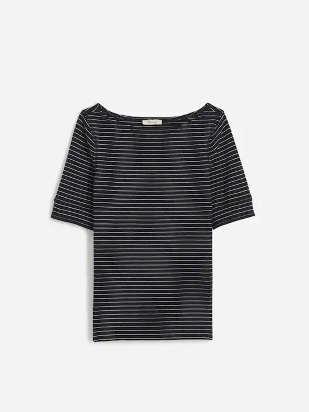 Madewell Ribbed Boatneck Tee in Stripe